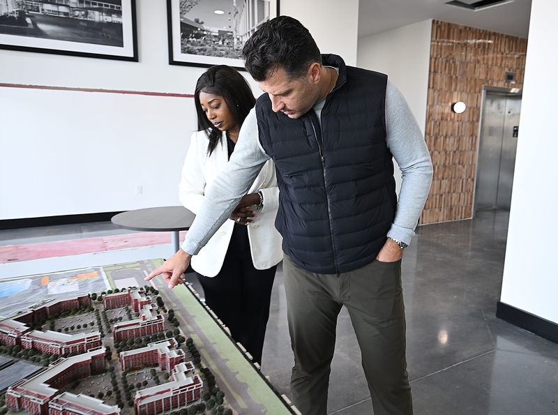 David Dedvukaj, president of Contour Development, talks about the ongoing progress in the development of Northland City Center in Southfield on Monday, April 27, 2026.