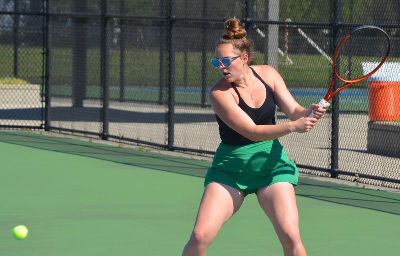 Zeeland West tennis player Harley Brown.