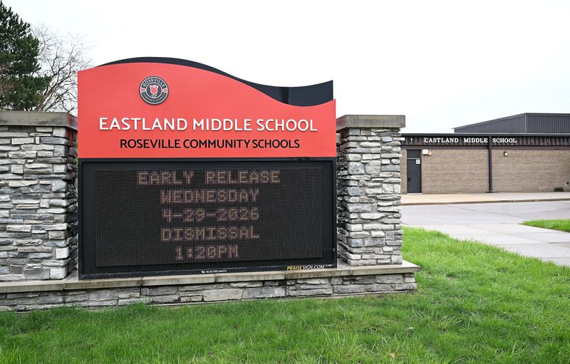 Eastland Middle School on April 29, 2026 in Roseville, Mich.