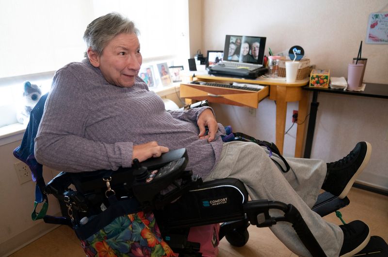 Pattie Townsend, a Medilodge resident in West Bloomfield, only receives $37 a month for her personal needs allowance, which hardly scratches the surface for her monthly needs. Townsend was photographed at her residence on Monday, Feb. 2, 2026.
