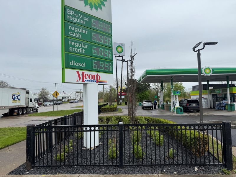 Gas prices at the BP station in Romulus near the airport surged to nearly $6 a gallon, more for customers who paid with a credit card, as the war in Iran continues and and Midwest refinery shut downs lead to shortages.
