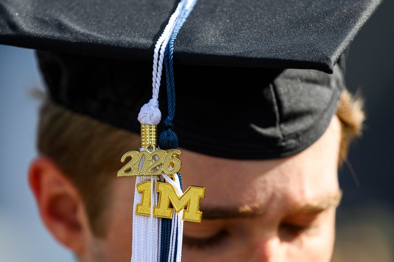 Thousands of students celebrate their graduation from the University of Michigan during the 2026 Spring Commencement Ceremony on Saturday, May 2, 2026 at the Big House in Ann Arbor, Mich.