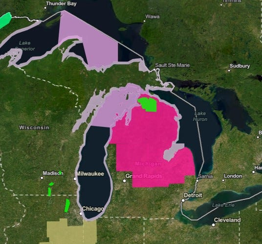 Red flag warning in effect in Michigan on Monday, May 4.