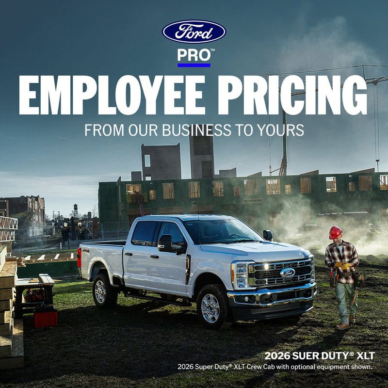 Ford Motor is offering its employee pricing to all commericial and small business owners to run through July 6, 2026.