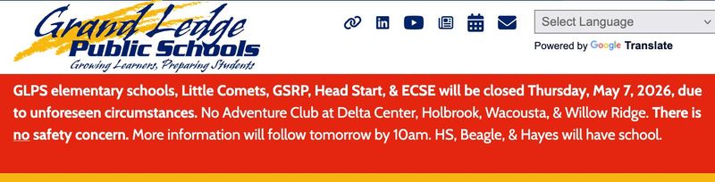 Grand Ledge Public Schools' message.