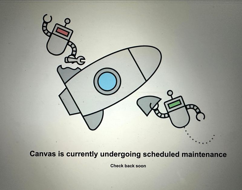 Screen message on Canvas after system wide shutdown.