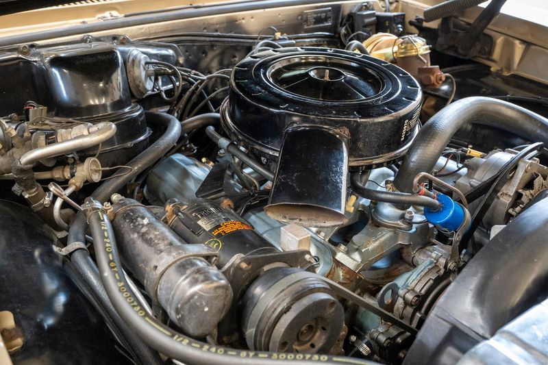 The engine of a 1966 Pontiac Tempest is seen Wednesday, May 6, 2026, in Milford.