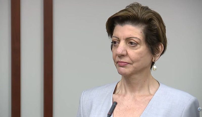 Fay Beydoun, CEO of Global Link International, appears in 47th District Court in Farmington Hills on Wednesday, May 6, 2026 for her arraignment on charges that include conducting a criminal enterprise, forgery, uttering and publishing and larceny stemming from alleged misuse of a $20 million earmark grant she secured from the Michigan Legislature in 2022.