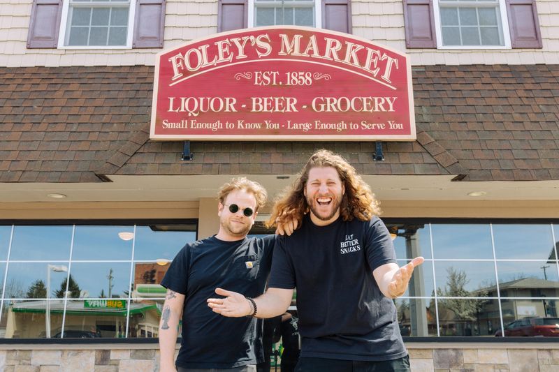 Mike Finsolver (left) and Carlos Parisi tapped to run sandwich counter at Foley's Market in Lexington, Mich.