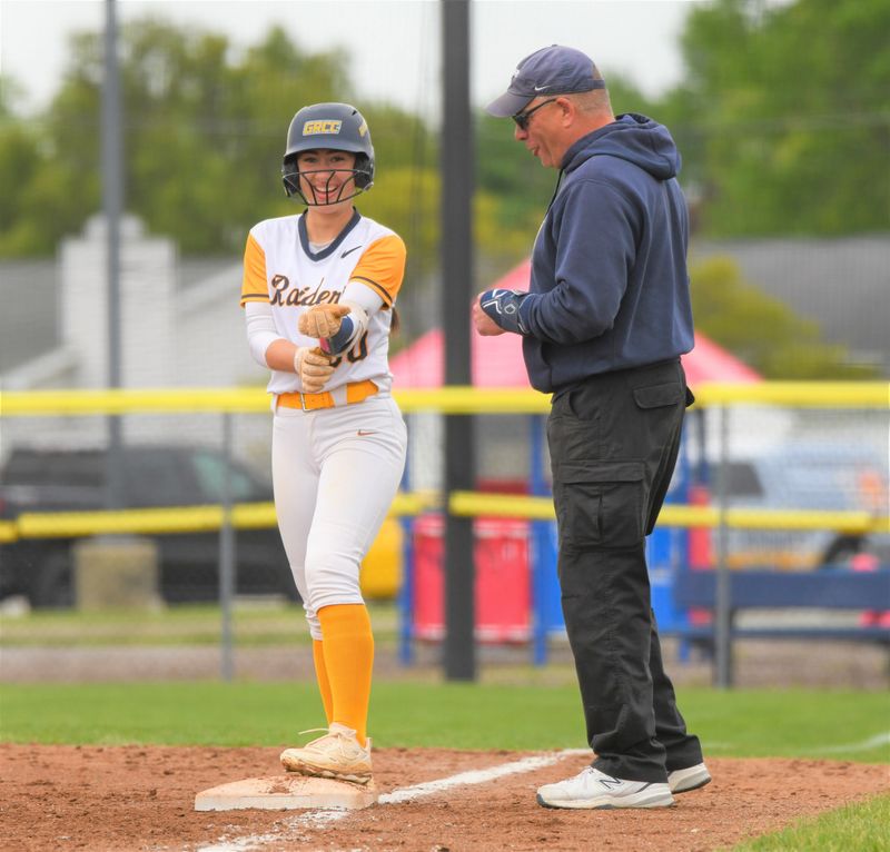 Current Grand Rapids Community College softball player Libby VanFleet (00), a 2024 Cheboygan High School graduate, has had a productive two seasons with the Raiders, who are 41-8 heading into the upcoming NJCAA World Series in South Carolina.