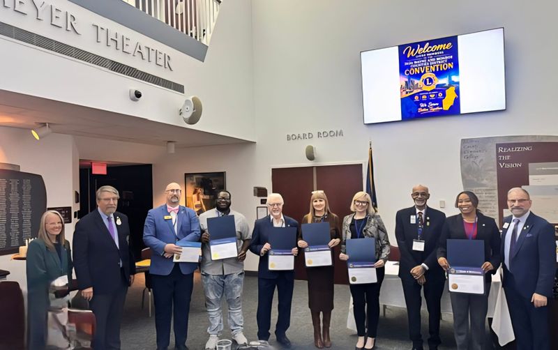 New Lions Club members were inducted at a convention held May 2, 2026 at Monroe County Community College.