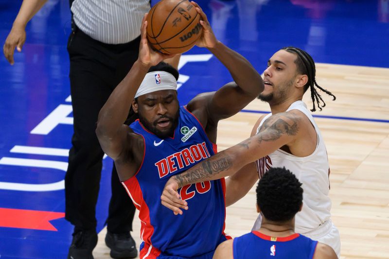 Cleveland guard Jaylon Tyson received a technical foul after punching Detroit forward Isaiah Stewart during the second quarter.