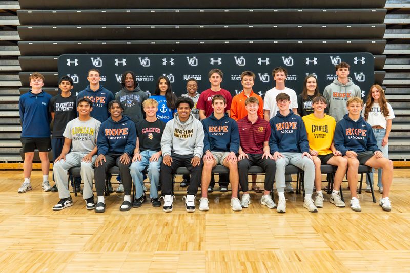 The West Ottawa senior athletes who committed to play sports in college were honored on Wednesday, May 13, in the West Ottawa gym.