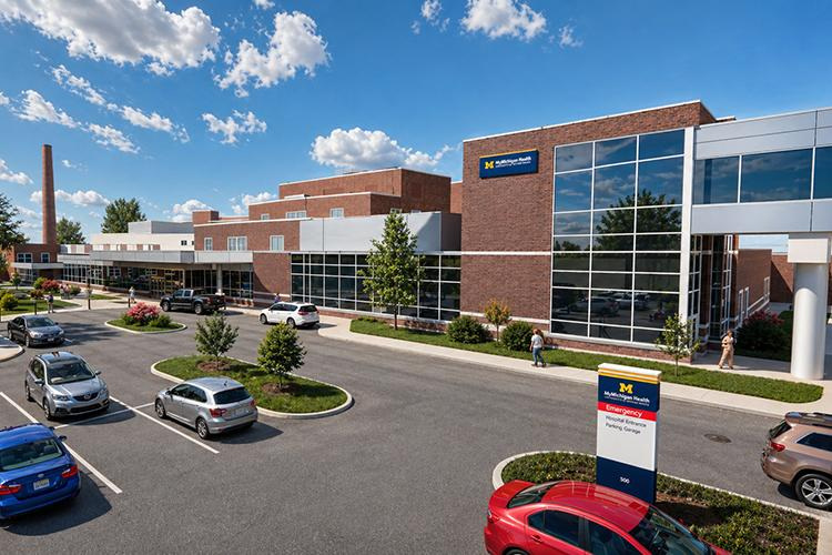 A rendering of planned exterior renovations at MyMichigan Medical Center Sault. Construction on the nearly $19 million project is expected to begin in June and will enhance outpatient surgery, behavioral health and long term care.