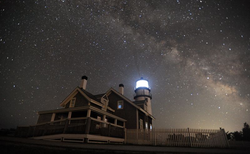 NORTH TRURO -- 071218 -- The Milky Way rises above Highland Lighthouse late Thursday night. 
Merrily Cassidy/Cape Cod Times

When the new moon arrives, you can bet there's a photographer out there chasing the stars. As the sun dips below the horizon, the anticipation grows. The camera sits on tripod, and before you know it you're surrounded by a million stars from the Milky Way.
