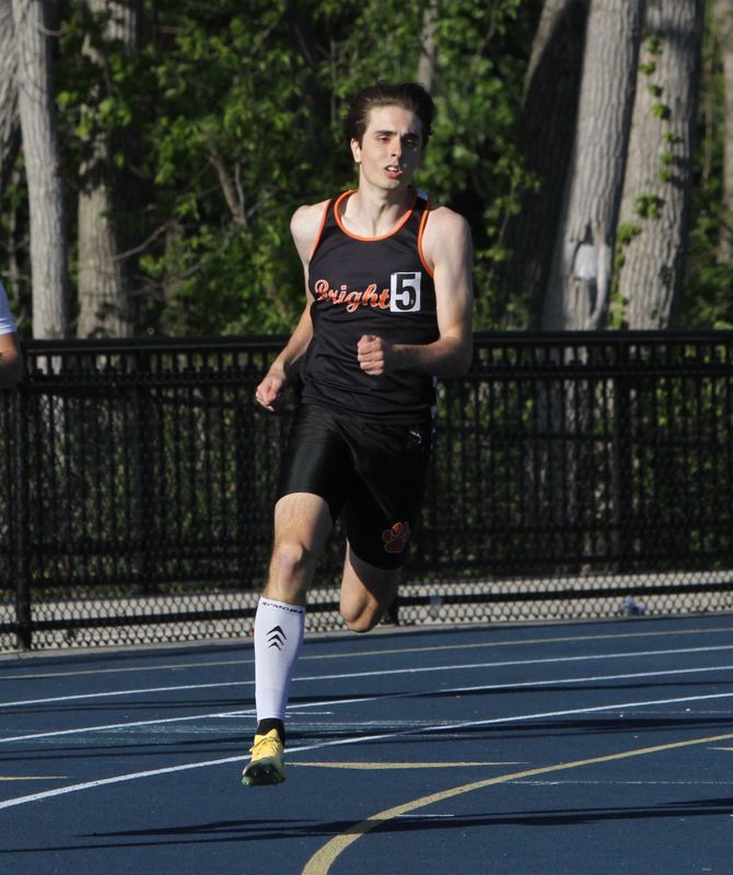 Brighton's Mason Gay finished second in the 400-meter run during the Division 1 track and field regional on Friday, May 15, 2026 at Grand Ledge High School.