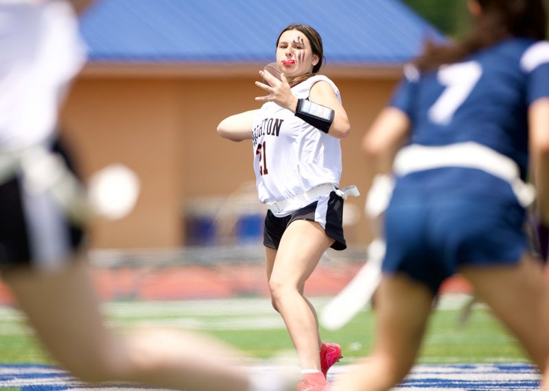 Brighton's Emma Adamczyk threw for 2,051 yards and 34 touchdowns.