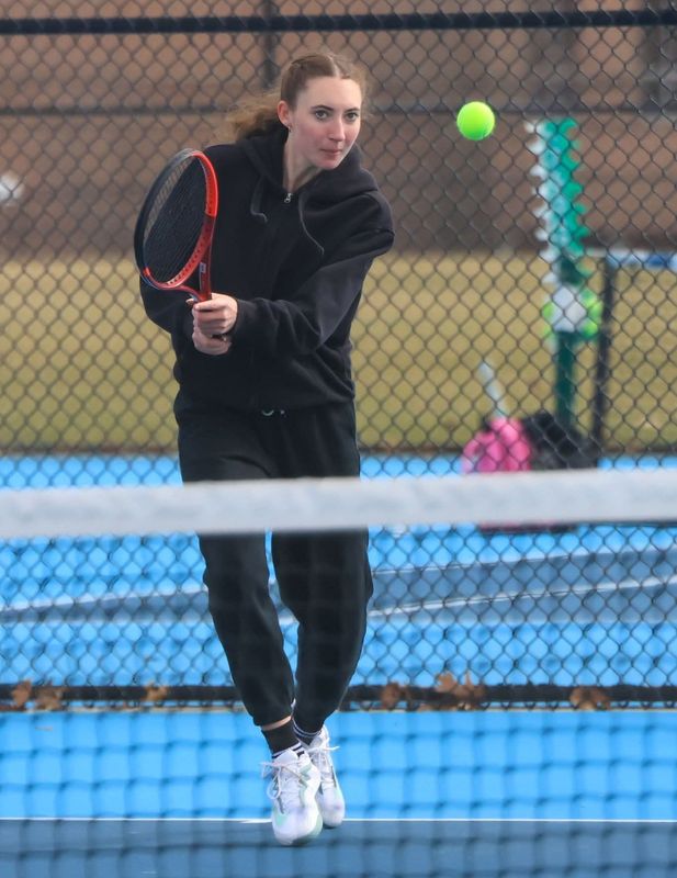 Kaily McDaniel came out for the tennis team at Milan for the first time this spring as a senior and wound up a Regional runner-up at No. 2 singles on Wednesday, May 13.