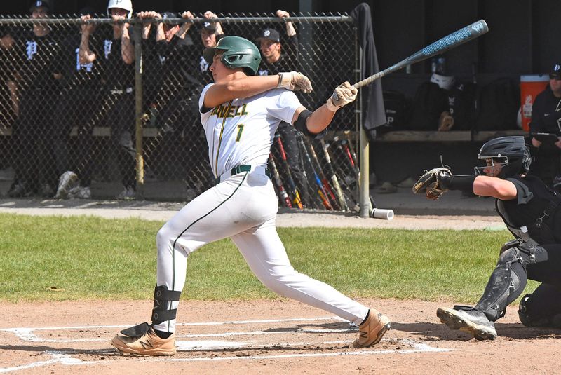 Howell's Danny Hampton triples against Plymouth on Monday, May 11, 2026.