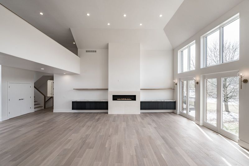 The renovated great room inside the former Bloomfield Township home of Aretha Franklin at 4585 Kiftsgate Bend, listed for $3.15 million.