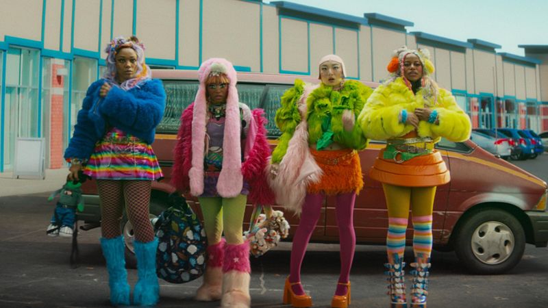 Naomi Ackie, Keke Palmer, Poppy Liu and Taylour Paige in "I Love Boosters."