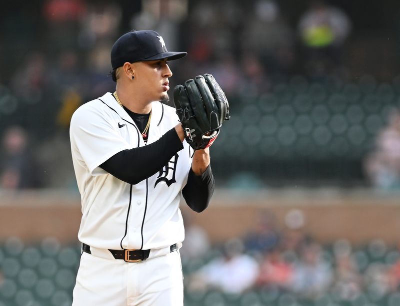 Tigers starting pitcher Keider Montero issued four walks in five innings Tuesday night.