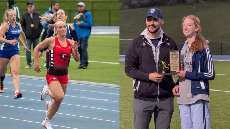 Camden-Frontier sophomore Zailey Conroy (left) and Hillsdale Academy junior Lucy Cote (right) were named the May 4-10 Athlete of the Week award winners.