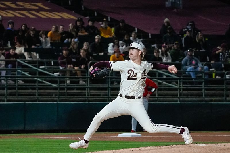 The Tigers selected pitcher Ben Jacobs in the third round of the 2025 MLB Draft out of Arizona State.