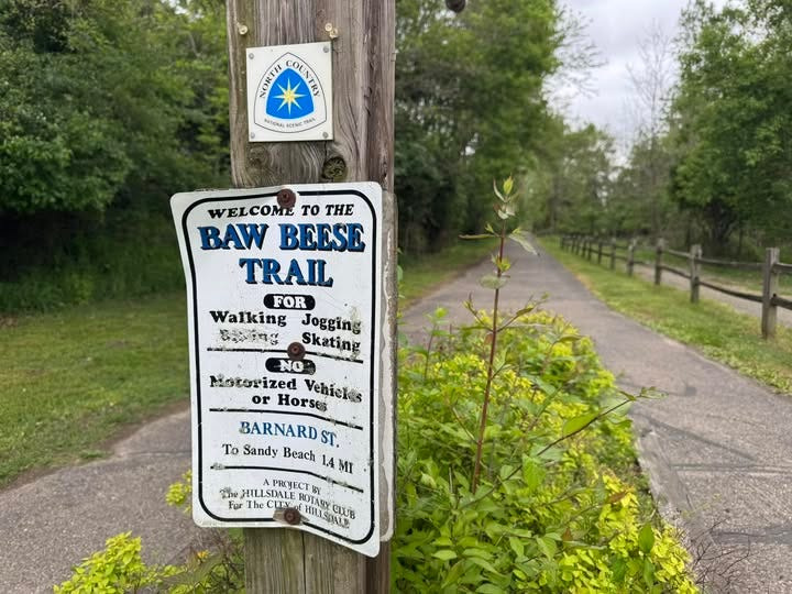 A portion of the Baw Beese Trail in Hillsdale will undergo resurfacing work in 2026.
