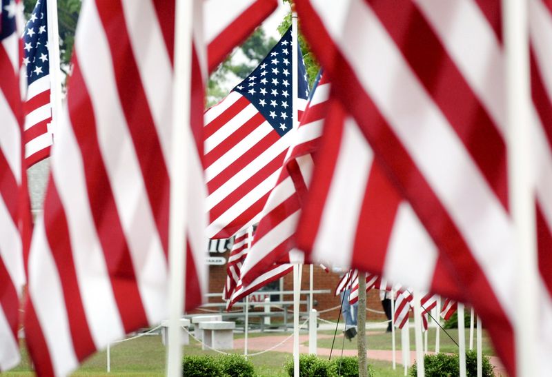 Flags will be displayed at Veterans Corner for Memorial Day.
