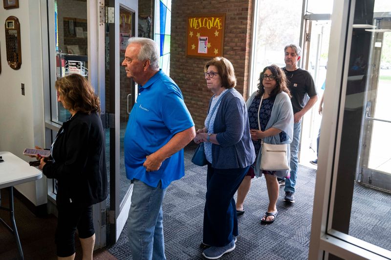 Parishioners of St. Hubert Catholic Church in Harrison Township gather for a listening session as part of a restructuring process by the Archdiocese of Detroit on Tuesday, May 19, 2026.