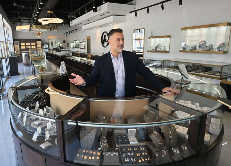 Sergio Basmajian, jeweler and owner of Metals In Time, discusses the impact tariffs has had on his store in Royal Oak on May 21, 2026.