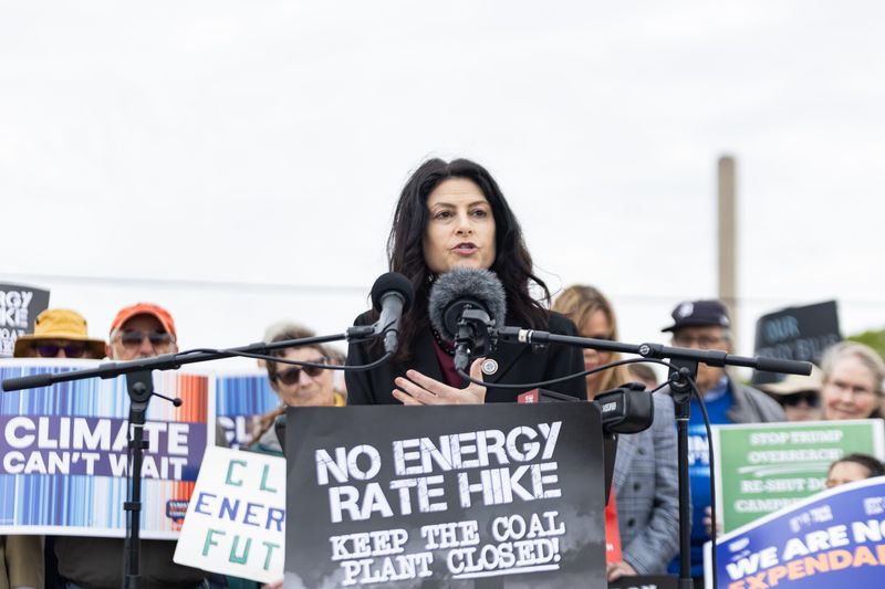 Michigan Attorney General Dana Nessel speaks during a press conference at Windsnest Park on Thursday, May 21.