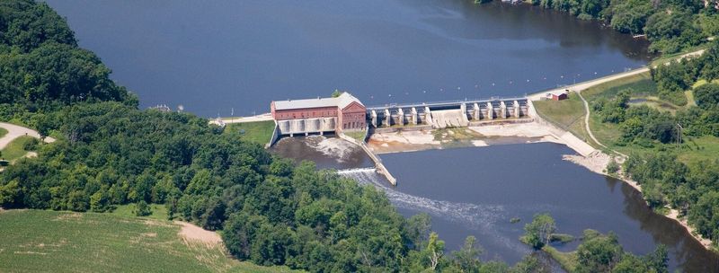 The Webber Dam, on the Grand River in Ionia County, is one of 13 hydroelectric dams Consumers Energy is seeking to sell to Confluence Hydro LLC, a subsidiary of Maryland-based private equity firm Hull Street Energy LLC.