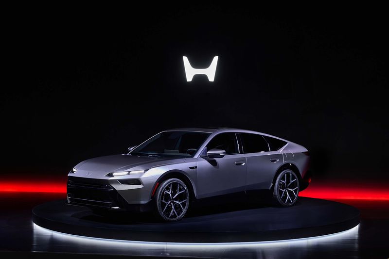 The Honda Accord Hybrid prototype. Assembly is scheduled to start as 2027 in Ohio.