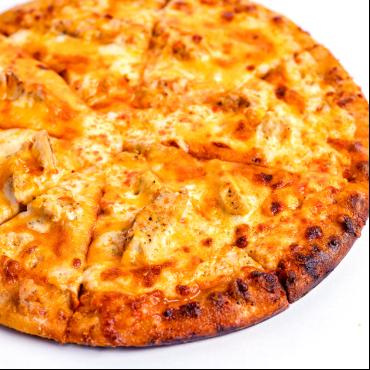 This chicken pizza from Emagine Entertainment is seasoned with Better Made BBQ flavor.