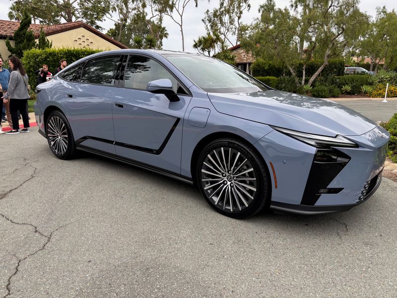 2026 Lexus ES 500e electric luxury sedan.