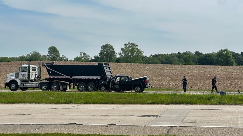 Northbound M-99 was closed north of Bunker Highway in Eaton Rapids Township on Tuesday, May 26, 2026 after a crash involving a pickup truck and a semi truck. Details about the crash were not immediately released.