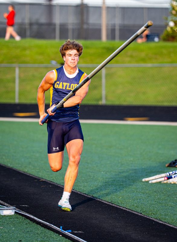 Calvin Cosby finished second overall in the Pole Vault at the Division 2 state finals on Saturday, May 30.