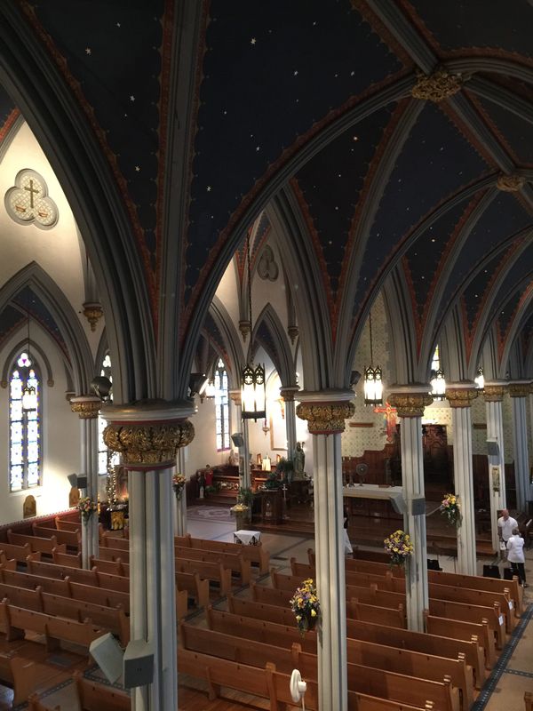 Most Holy Trinity in Detroit's Corktown neighborhood was founded in 1834. Weekend masses would cease at the historic church under one potential model presented by the Archdiocese of Detroit, but not under two other models.