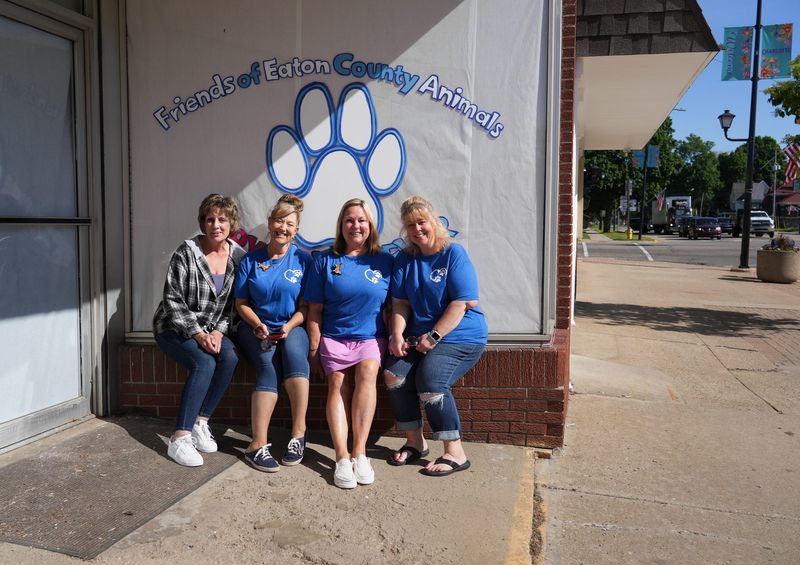 From left, Gerri McKenzie, Stacey Criss, Sherry Anderson, and Nicole Christensen, of the organization Friends of Eaton County Animals, pictured Friday, May 29, 2026.