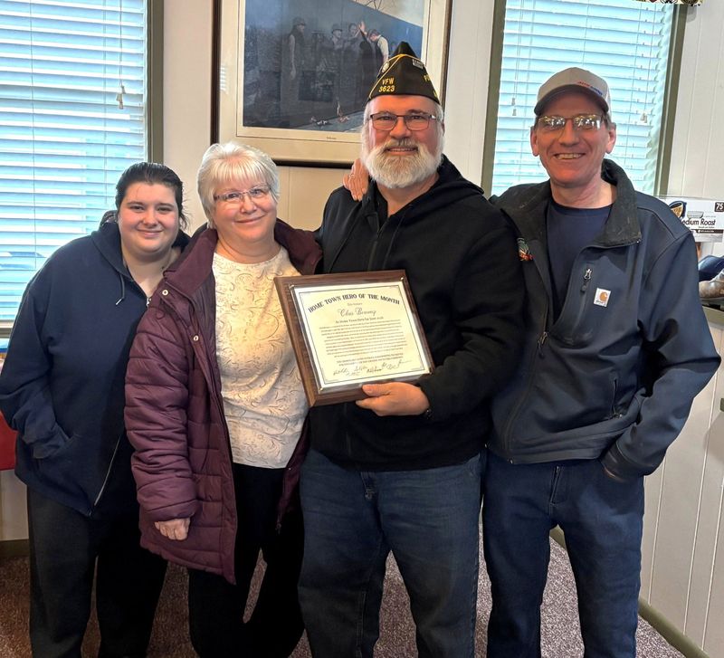 Navy veteran Chris Borowicz has been named Cheboygan County's Hometown Hero for the month of June 2026.