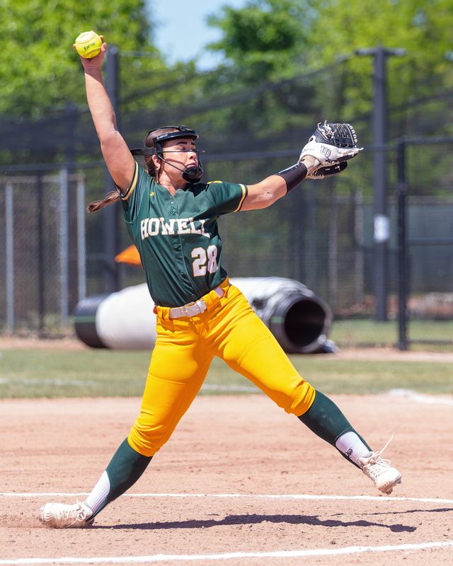 Howell's Allison Ulanowski threw 10⅓ shutout innings during two games in the district softball tournament on Saturday, May 30, 2026.