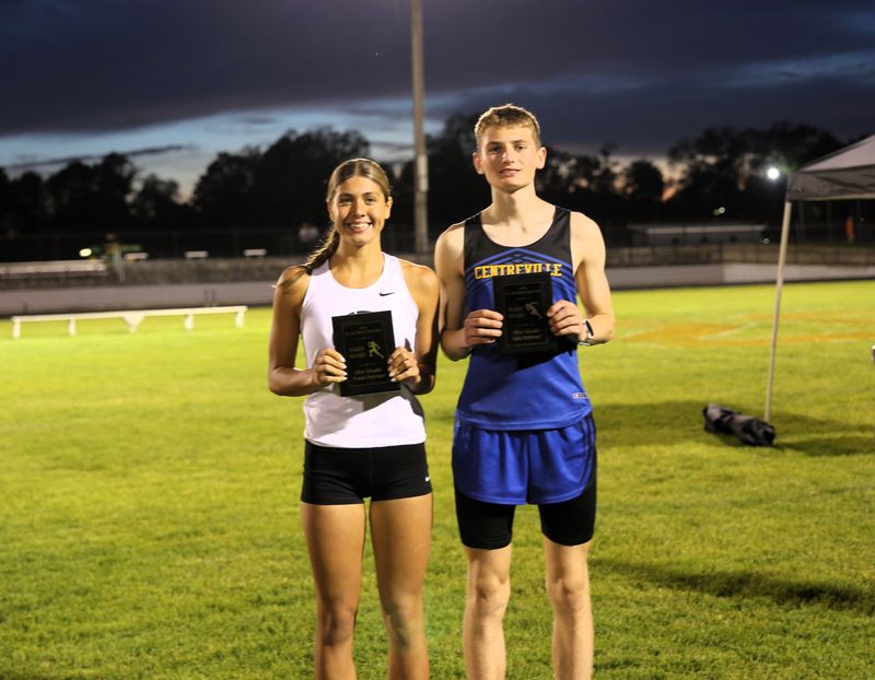 Angela Cary of Sturgis and Will Hulin of Centreville were named as the Tim Baker athletes of the meet.