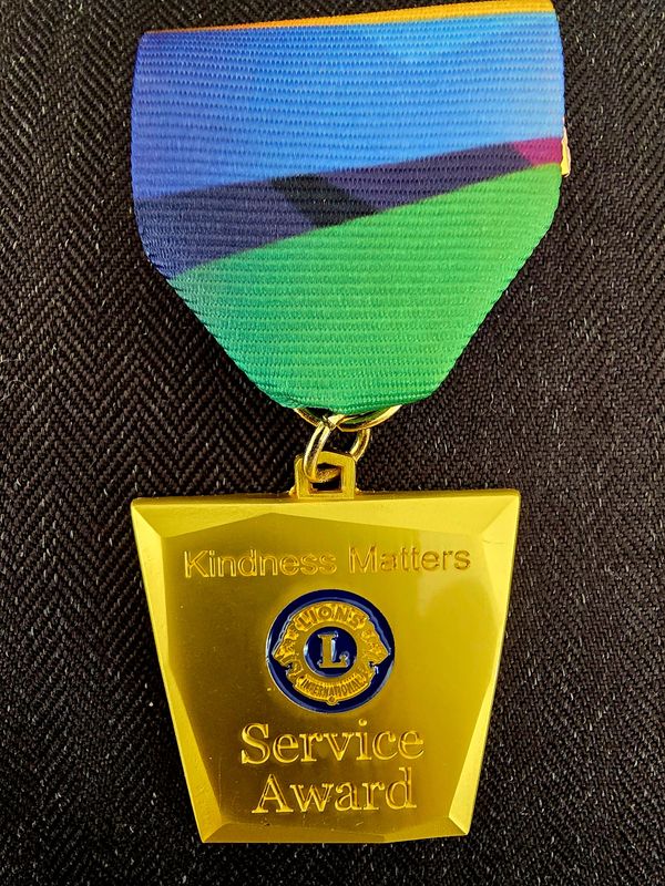 Every Bedford Township Lions Club member received an official Lions International Kindness Matters Medal commemorating their collective impact and commitment to helping others.