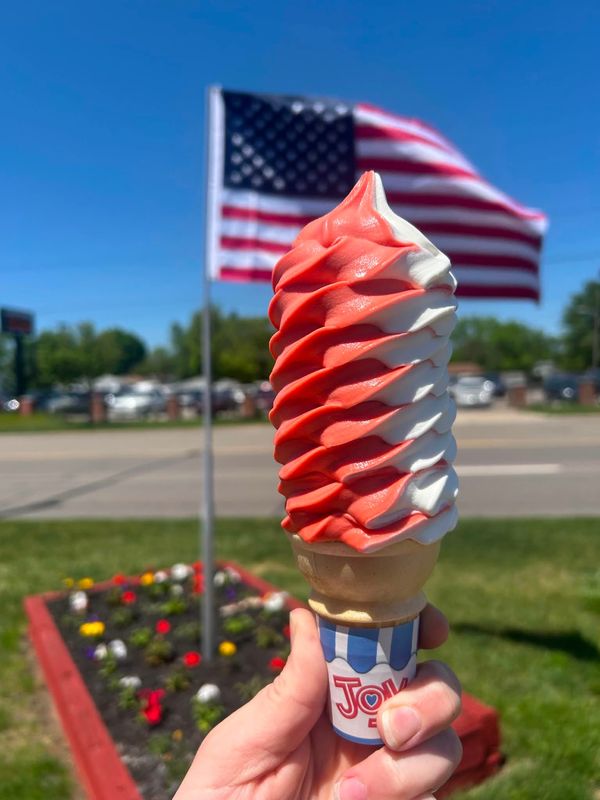 Rock & Rye soft served mixed with vanilla ice cream from Dairy Whip in Redford.