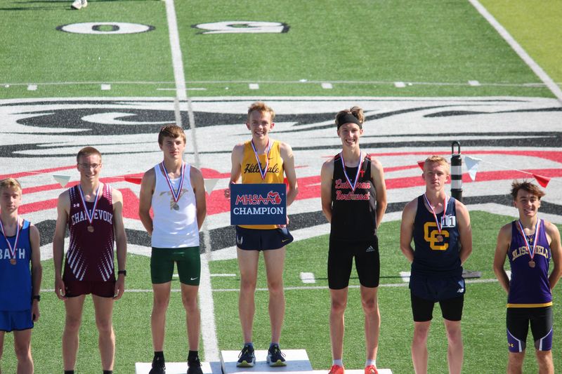 Hillsdale junior Logan Youngman wins the Division 3 boys track 3,200-meter state title.