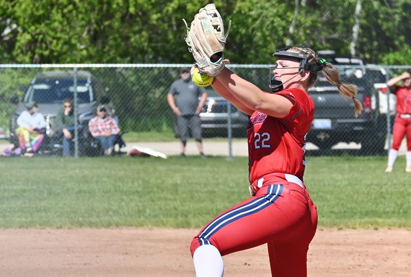 Boyne City junior Sidney Bush grew stronger as the day went on Saturday, May 30 when the Ramblers captured a district title, both wins taken by Bush in the circle.