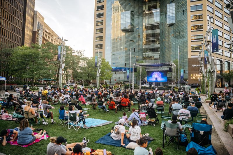 Friday movie nights will return to Campus Martius Park in downtown Detroit in summer 2026.
