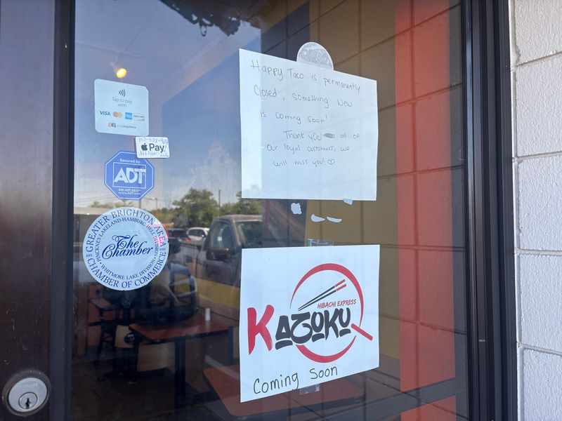 There's a new hibachi restaurant coming to the former Happy Taco at 9912 E. Grand River Ave.